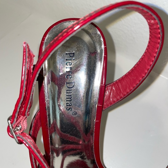 Y2K Strappy Red Pumps - 7.5 - Excellent Condition - Pierre Dumas - Picture 6 of 8